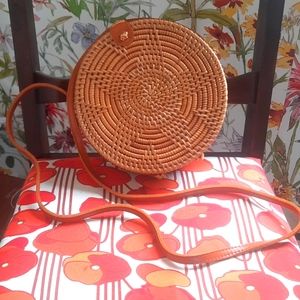 Round Rattan Bag